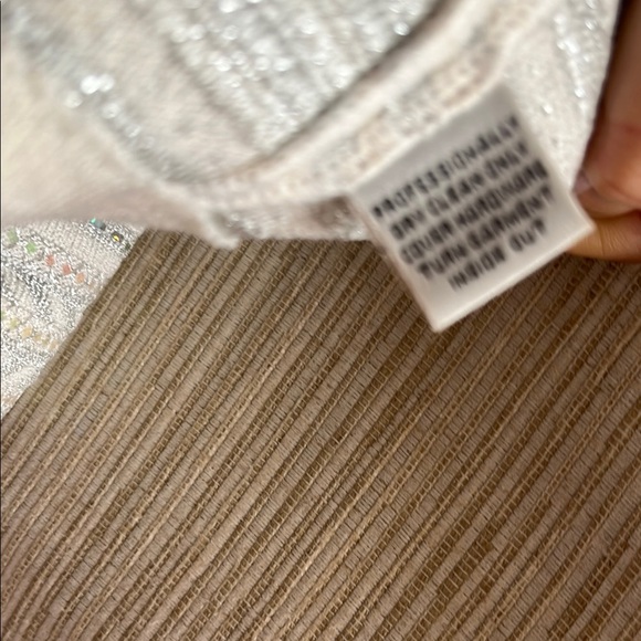 St. John Ivory Silver evening cardigan vintage jacket size 12 - Picture 10 of 16